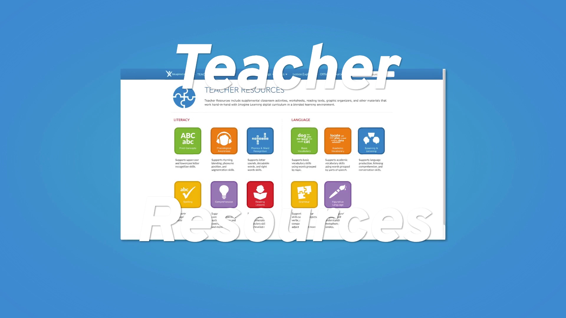 Teacher Resources Overview: Imagine Language & Literacy