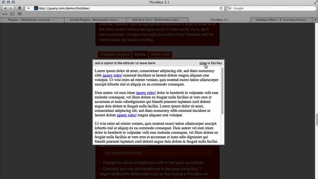How to launch your elearning courses in a lightbox from your WordPress blog