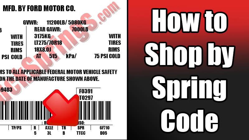 ford spring codes shop ford leaf springs by code sd truck ford spring code chart