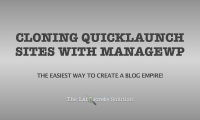 Cloning QuickLaunch Sites with ManageWP