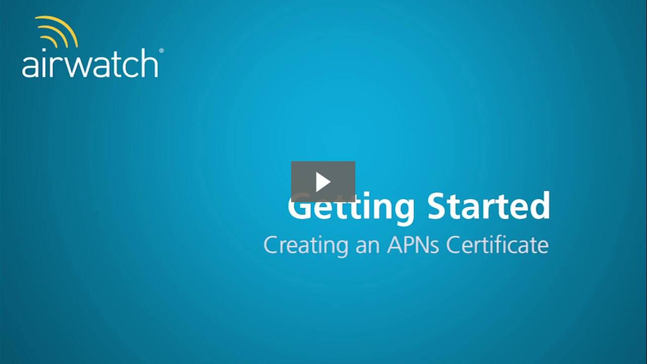 Creating an APNs Certificate