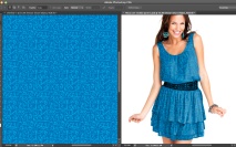 Simulação no Photoshop - Aplicando o padrão no vestido