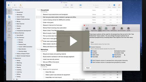 Custom Columns in OmniFocus 2.3