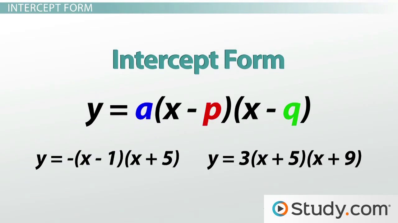 Rational Equations Practice Problems Video Lesson Transcript Parabolas In Standard Intercept And Vertex Form