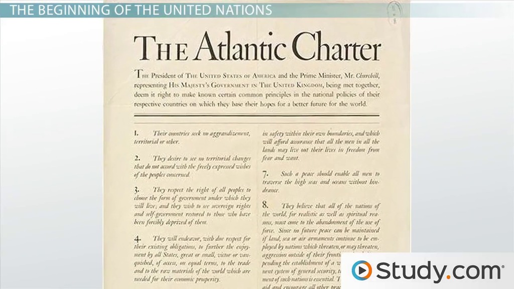 What was the importance of the Atlantic Charter?