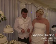 Wedding cake cutting blooper