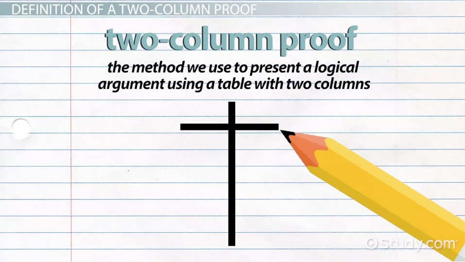 Write a two column proof given