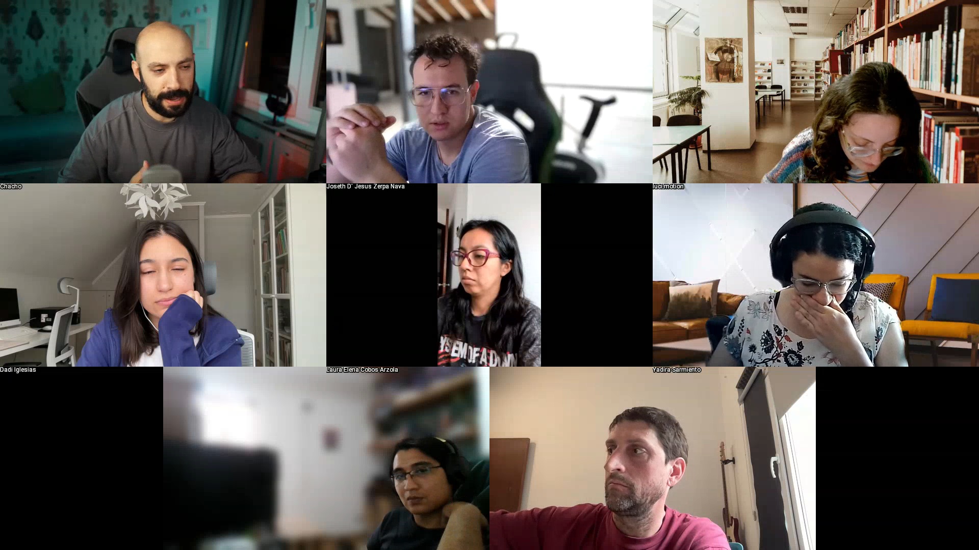 Una call grupal de revisión en Motion Invaders